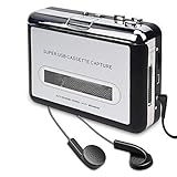 令和最新版 ダイレクト カセットテープ MP3変換プレーヤー カセットテープデジタル化 ミックステープ カセット再生可能 USBフラッシュメモリ保存 カセットテープ (白)