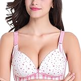 Zhhlinyuan コットン Thin Breast-feeding Bra Ultra Gather Bra Front Open Underwear Maternity