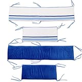 One Grace Place Simplicity Blue Crib Bumper, Blue, Light Blue, White by One Grace Place