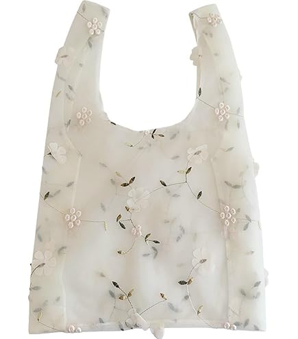 Amazon.co.jp: モネ 睡蓮のとき オーガンジー刺繍バッグ BRIGITTE