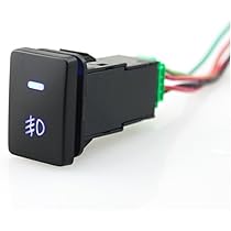 新品☆レクサススイッチ☆トヨタ車流用変換ハーネス付き☆ハイブリッドブルー☆逆ゾリ Amazon | 1 トヨタ用コネクタワイヤキット付きブルーLEDプッシュ