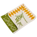クリッパン KLIPPAN コットン シュニール ブランケット 2550-01 エレファントサーカス／グリーン 70x90cm Cotton Chenille Blankets ひざ掛け 毛布 オフィ