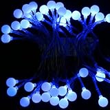 Fuloon　10M 80球チェリー　ソーラーLEDライト　庭園ガーデンライト　クリスマス、パーティー、結婚式 (ブルー)