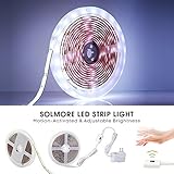 SOLMORE LEDストリップライト9.8 Ft / 300 cm 2835smd手波モーションセンサー柔軟なテープ防水ロープ部屋装飾夜ライト、LEDデコレーションライトコリドー寝室のキッチンキャビ