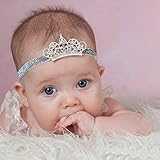 Domybestベビー ヘアバンド クラウン 王冠 ラインストーン キッズ 子供 可愛い カチューシャ 髪飾り ヘアアクセサリー 男の子 女の子 新生児 赤ちゃん 出産祝い 内祝い お宮参り 誕生日 