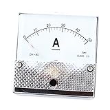 uxcell　電流計パネルメーター DC 50A　ブラック　スクリューマウント　DH-80　クラス2.5 精度　DC 50A