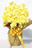 アートフラワー造花・高級胡蝶蘭９輪3本立てラッピング付き・光触媒製品