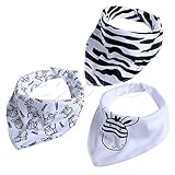 6 # Little Zebra 3pcs-baby-girls-boys-kids-triangle-head-scarf-bandana-bibs-saliva-towel-dribble