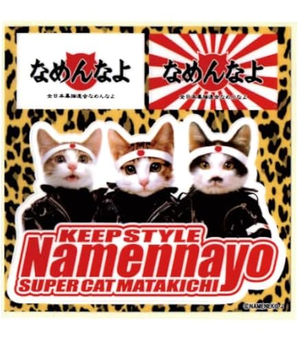 Amazon.co.jp: [なめ猫] なめんなよ ステッカー アソート NAMENNAYO ST
