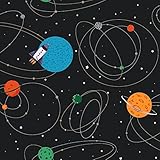 York Wallcoverings ZB3234SMP Boys Will Be Boys II Space 8-Inch x 10-Inch Memo Sample Wallpaper, Blac
