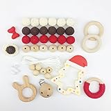 Mamimami Home 歯固め DIY シリコーン クリスマスツリー 木製 看護ネックレス ブレスレット おしゃぶり 赤ちゃんの玩具 噛がため　出産祝い ベビーギフト 男の子 女の子[BPAフリー