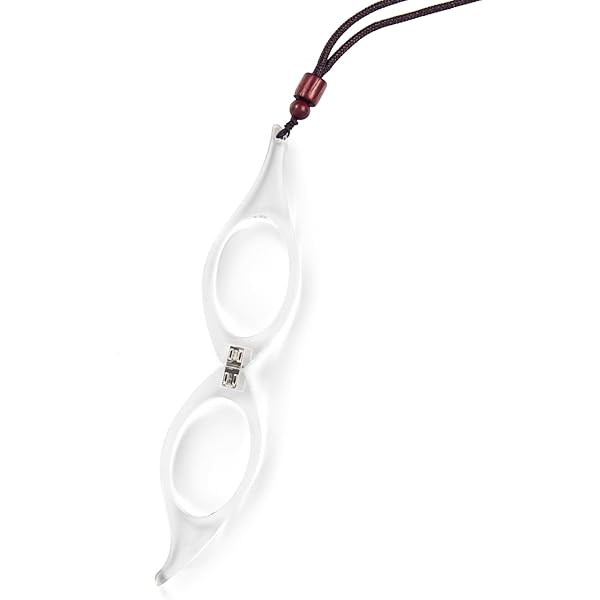 Amazon.co.jp: めがね型 ルーペ ペンダント +3.0(1.75倍) イエロー系柄