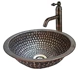 エジプトギフトショップ12 "銅VesselバスルームダークPatina洗面所シンクボウル女性トイレ手洗い