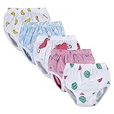 (ビッグエレファント) Big Elephant ベビー用 女の子 下着 可愛い バナナ うさぎちゃん ハート モンスター スイカ ベビーパンツ ブリーフ 五色セット 幼児 80 90 100 110
