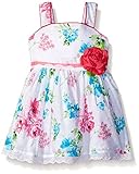 Sweet Heart Rose Baby Sleeveless Clip Dot Floral Dress With Lace Details White/Multi 18 Months [並行輸入