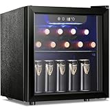 Antarctic Star ワインセラー 36L 12本 48缶収納可能 家庭用 コンパクト 静音 4-16℃ 風冷循環 スリム自立式