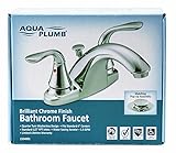 Aqua Plumb 1554001 4-Inch Two-Handle Polished Chrome Lavatory Faucet with Matching Pop-Up [並行輸入品]
