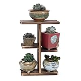 ZJM-flower stand ミニテーブルフラワーラックフリーフラワースタンド (色 : Charcoal color)