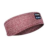 ePalZoneXP Eye Mask Headphone Bluetooth Headphone ワイヤレス Bluetooth 5.0 ヘッドホン 音楽アイマスク ステレオヘッドフォン イヤホン 音楽ヘッドバンド 側寝用 スポーツ用 ヘッドフォン アウトドア ソフトスリープマスク (RED)