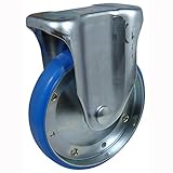 ナンシン 産業用キャスター 固定φ200ウレタン車輪(ベアリング入り) SKM-200 VU