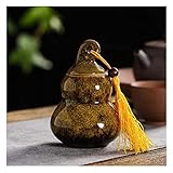 BRFDC 大人の葬儀のCeramicの陶磁器の湿気の防止の少量の人間の灰のための手作りの火葬のUr 5色の創造的なひょうたん (Color : Yello, Size : 5X8.5cm)