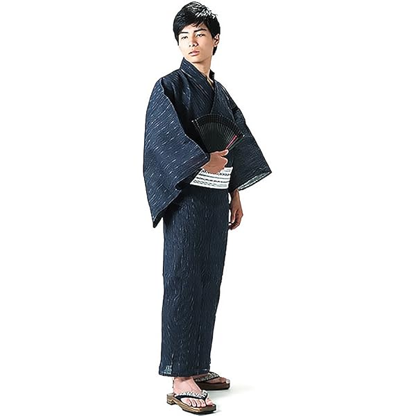 a-09 辛子色　からし色　イエロー　黒　浴衣　綿麻　　裄71 裄長め a-09 辛子色 からし色 イエロー 黒 浴衣 綿麻 裄71 裄長め