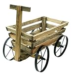 PLATA ( プラタ ) アンティーク 調 組み立て式 木製 プランター カゴ 四輪車 タイプ