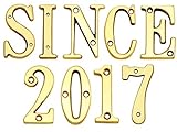 表札 真鍮切文字51シリーズ SINCE2017セット商品 シンプル表札 店舗 看板
