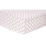Trend Lab Coral Quatrefoil Deluxe Flannel Fitted Crib Sheet, Coral