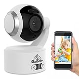 ベビーモニター☆　遠隔操作　子守りカメラ　1080P高画質　128GB　双方向音声　ワイヤレス 360°回転　動作検知　暗視機能　出産祝い 介護