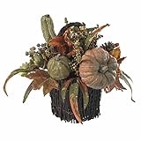 Nearly Natural 4903 Fall Pumpkin and Berry Table Arrangement, Green by Nearly Natural [並行輸入品]