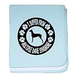 CafePress – Great Dane – スーパーソフトベビー毛布、新生児おくるみ ブルー 050604126125CD2