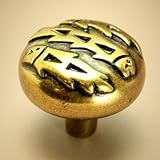 取っ手＆つまみ /GA0088 フィッシュ・ノブ(アンティークゴールド)1個