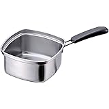 下村企販 片手鍋 四角い ラーメン鍋 【日本製】 ステンレス IH対応 15cm 1.8L 33107 燕三条