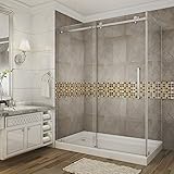 Aston sen976-tr-。。- 60 – 10-l Moselle Framelessスライドシャワードアエンクロージャ 60" x 35" x 77.5" SEN976-TR-SS-60-1