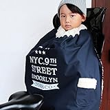 DORACO 自転車専用 ブランケット 防寒 ポンチョ ケープ 子供 マジックテープ で 簡単装着 日本製 防風 軽撥水 通園 (ネイビー★)