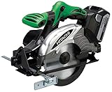 日立工機 18V コードレス丸のこ 充電式 5.0Ahリチウムイオン電池、急速充電器、ケース付 刃径165mm グリーン C18DSL(LJCK)(L)