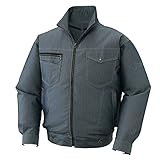 空調服 空調風神服 2017年新商品ヘリンボン長袖ブルゾン 作業服 作業着（ファンなし/単品）<099-KU91600> (M, 4-ブルー)