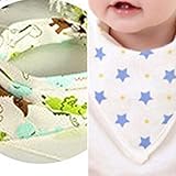 【激安スタイ店】売り切り！ 柔らかバンダナ スタイ 2点 セット 男の子 / よだれかけ お出かけ おめかし 防水 かわいい襟 / 綿 コットン100％ ビブ 柔らかい スナップ よだれ 吸収 / 新