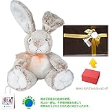 メモリアルギフト アニマル ウサギ ミンクプラッシュ ぬいぐるみ キャラメル 紙袋付き 豪華大人ラッピング