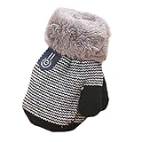 Gotd Little Boys Girls手袋ストライプ冬厚み暖かい手袋 カラー: ブラック