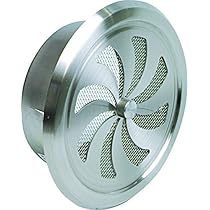 ヴィンテージ金属製レジスター Amazon | ワールド SUS304ステンレス 丸型レジスターφ100mm アミ付(10
