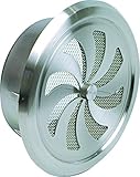 ワールド SUS304ステンレス 丸型レジスターφ100mm アミ付(10メッシュ) H/L(ヘアーライン)クリアー WRR-100