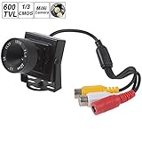 ePathChina? 12mm Focus Lens 600TVL 1/3 Inch CMOS HD Sensor DC 12V Mini Spy Hidden Camera Security Co