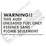 Warning フュエル ステッカー AUDI (ブラック)
