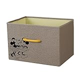 収納ボックス カラーボックス グレー 「ミッキーマウス/ミニーマウス」 幅38×奥行26×高さ26cm ディズニー BM3826-GY