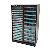 KIKAIYA レターケース 書類ケース A4 浅型20段 深型10段 スチール キャビネット オフィス収納 事務用品 個人宅 CL-2BK ブラック