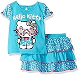 Hello Kitty Little Girls' Toddler 2 Piece Skirt Set Capri 2T [並行輸入品]