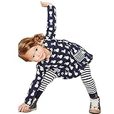 Bunny服装セット、misakyキッズ赤ちゃん女の子シャツワンピース+レギンスセット カラー: ブルー