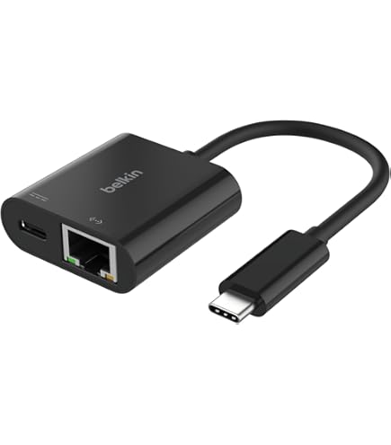 Amazon.co.jp: Belkin USB-C to Gigabit Ethernet + USB-C 60W PD対応